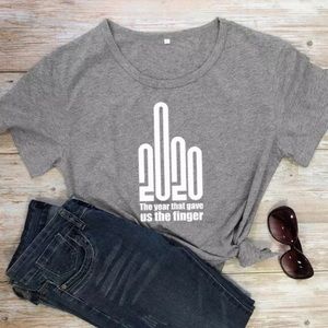 2020 gave us the finger funny tee.